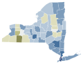 New York 2021 Proposal 2 results by county