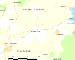 Kart over Bauzemont