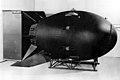 Image 15The first nuclear weapons were gravity bombs, such as this "Fat Man" weapon dropped on Nagasaki, Japan. They were large and could only be delivered by heavy bomber aircraft (from Nuclear weapon)