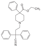 Chemical structure of diphenoxylate.