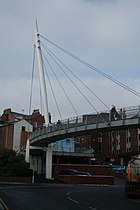 Footbridge connecting to the city centre at Yorke Street.