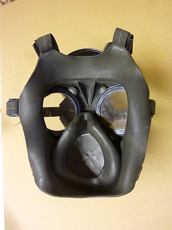 Orinasal mask inside a gas mask