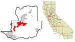 Položaj grada u okrugu Solano i u Kaliforniji