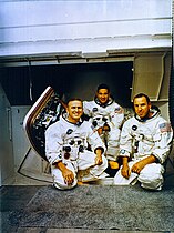 Посада Апола 8, слева надесно: Борман, Андерс, Лавел, 1968. године