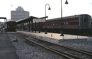 OnTrack trains at Armory Square in July 1995