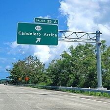 PR-53 south at exit 35A to PR-906 west in Humacao