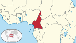 Geografisk plassering av Kamerun