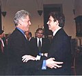 Prezident Clinton s britským ministerským předsedou Tonym Blairem v roce 1999
