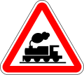 Level crossing without gates or barriers