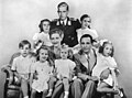 The Goebbels children with Joseph and Magda Goebbels: Helga, Hildegard, Heldwig, Holdine and Heidrun.