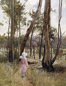 Jane Sutherland, Obstruction, Box Hill, 1887, Art Gallery of Ballarat