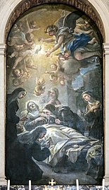 Morte di santa Scolastica di Luca Giordano