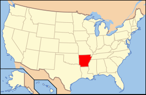 Арканзас на карте