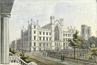 University Hall (1833–37), New York University, Alexander Jackson Davis, architect.