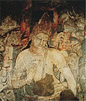 Over life-size figure of the bodhisattva Padmapani, cave 1, Ajanta Caves, 5th century