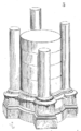 Fuste gótico de agrupamento de colunelos, ilust. por Viollet-le-Duc.