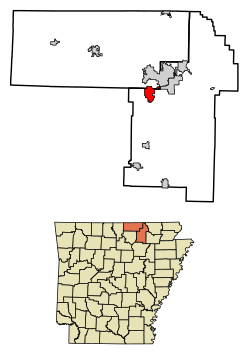 Location of Ash Flat in Fulton County and Sharp County, Arkansas.