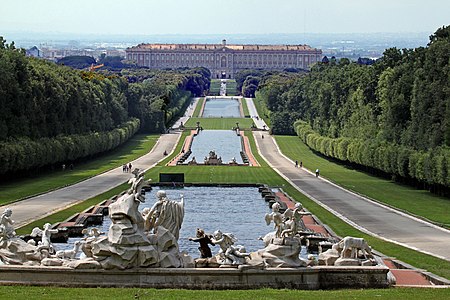 Cascades in the royal park of the Palace of Caserta
