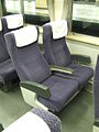 Standard-class seating in refurbished 185-200 series train in September 2006