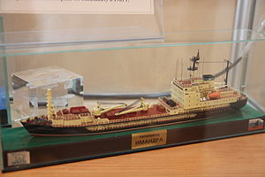 Модель судна «Имандра» в музее Мурманского морского пароходства