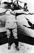 Bullard in 1917 beside a Nieuport while with Escadrille 93