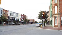 Downtown Monroe, looking north along M-125, known locally as Monroe Street