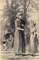 Maggie and the Gypsy, from George Eliot's novel The Mill on the Floss (1860)