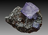 Purple fluorite and sphalerite, from the Elmwood mine, Smith county, Tennessee, US