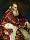 ティツィアーノ・ヴェチェッリオ『教皇パウルス3世の肖像』1545-1546年