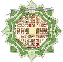 Plan simplifié de la citadelle de Neuf-Brisach.