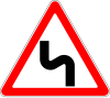 Dangerous curve, first to the left