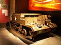 A Wasp flamethrower tank on display in the Canadian War Museum