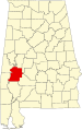 State map highlighting Marengo County