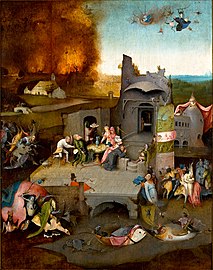 Hieronymus Bosch (1450–1516). The Temptation of Saint Anthony, c. 1500.