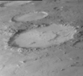 火星伽勒撞擊坑的「笑臉」（維京1號，1970年代）