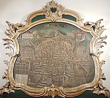 Planimetria del 1700 della città di Mazzarino