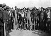 Armed United Mine Workers of America strikers, Ludlow 1914.