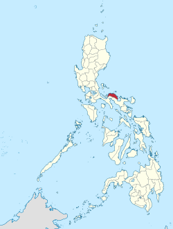 Map of the Philippines with Camarines Norte highlighted