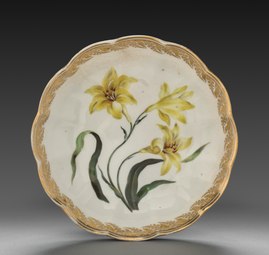 Bowl, part of an English dessert service; c. 1800; porcelain; diameter: 22.8 cm, overall: 5 cm; Cleveland Museum of Art