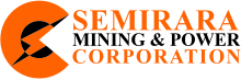 Logo of the Semirara Mining & Power Corporation featuring a stylized thunderbolt superimposed on the letter C glyph in orange tint