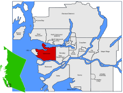 Location within Metro Vancouver in British Columbia, Canada