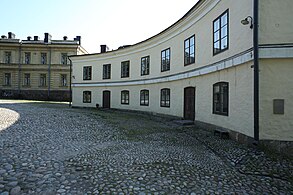 Castle courtyard, Sveaborg fortress, Helsinki, after Carl Wijnblad, 1747.