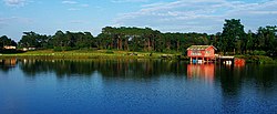 The serene Thadlaskein Lake is located at the outskirts of Jowai town