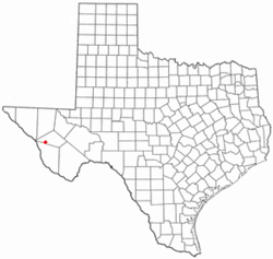 Location of Valentine, Texas