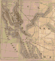 Image 15Map of the Butterfield Overland Mail routes through California, c. 1858. (from History of California)