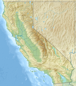 Location of Lake Tuendae in California, USA.