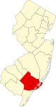 A county in the southeast part of the state. It is medium in size.