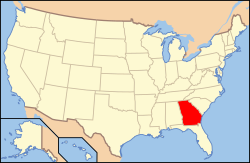 Location of Georgia within the United States