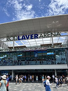 Rod Laver Arena entrance in 2023.