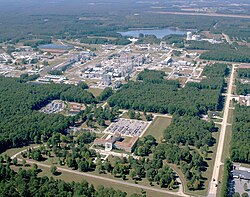 Aerial view of Arnold Air Force Base in 2005